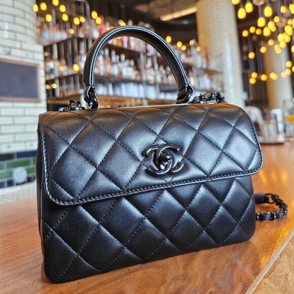 Chanel Trendy CC Small So Black Lambskin - Picture 1 of 5